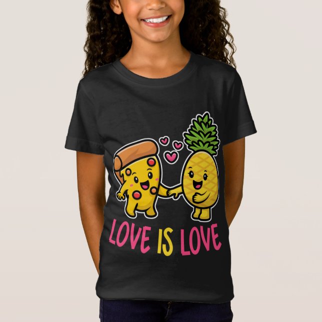 T-Shirt L'Ananas Appartient À La Pizza Amour Nourriture Am (Devant)