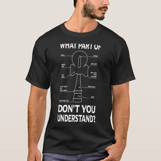 T-shirt L'anatomie de Kendama, quelle partie de Kendama ne (Devant)