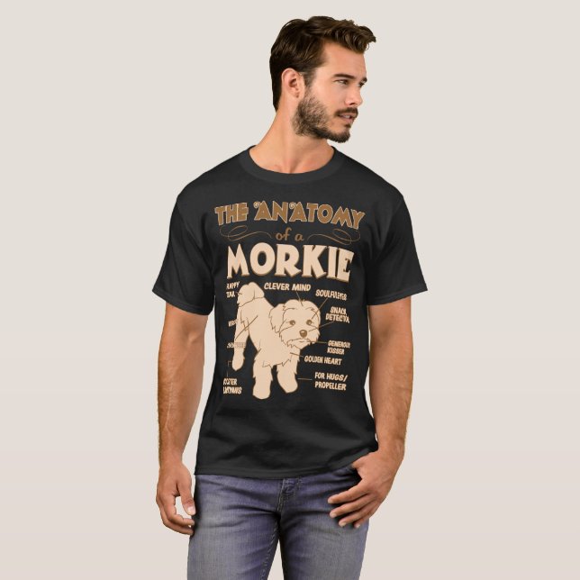 T-shirt L'anatomie du cadeau d'amants d'animal familier de (Devant entier)