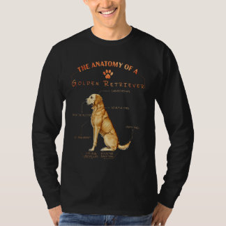 T-shirt L'anatomie d'un CHIEN RÉCUPÉRANT EN OR - le meille