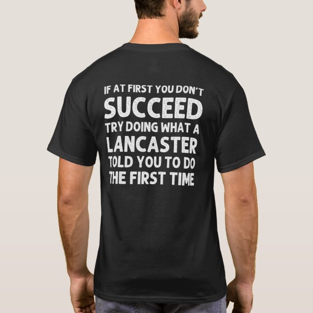 T-shirt Lancaster Nom Famille Arbre Anniversaire Réunion I (Dos)