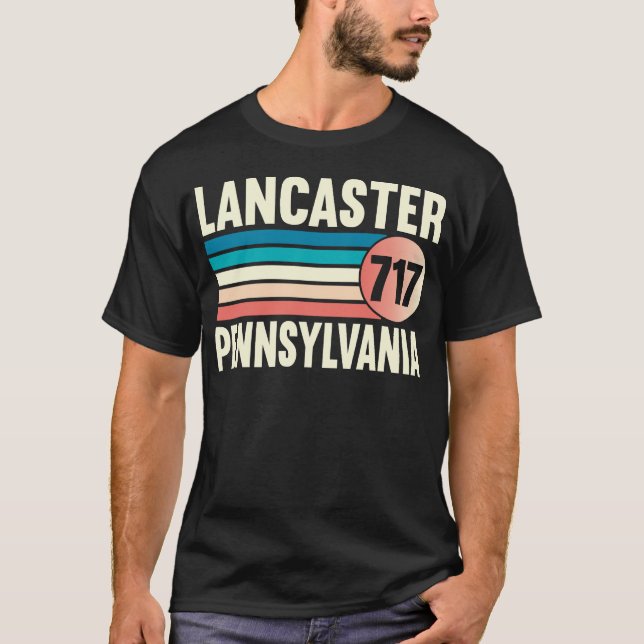 T-shirt Lancaster Pennsylvania 717 Area Code (Devant)