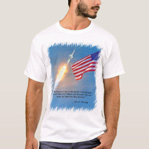 T-shirt Lancement d'Apollo 11 avec le drapeau américain