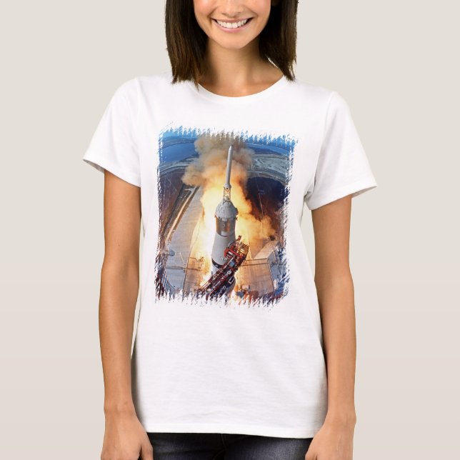T-shirt Lancement de la fusée d'atterrissage sur la Lune d (Devant)