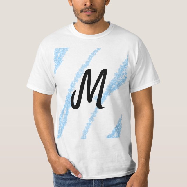 T-shirt Lancement simple personnalisé monogramme de partie (Devant)