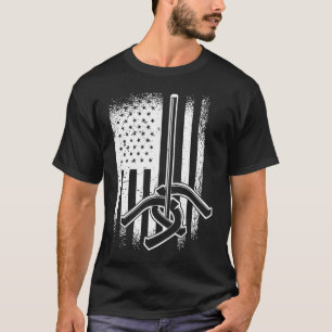 T-shirt Lancer de fer à cheval Drapeau américain USA