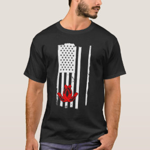 T-shirt Lancer de fer à cheval Flag USA
