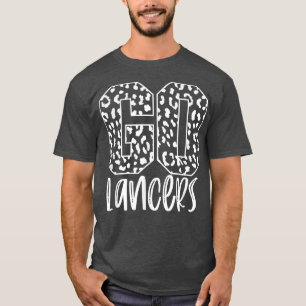 T-shirt Lancers Team Mascot School Spirit Game Night Leopa