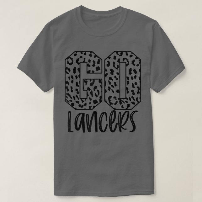 T-shirt Lancers Team Mascot School Spirit Game Night Leopa (Design devant)