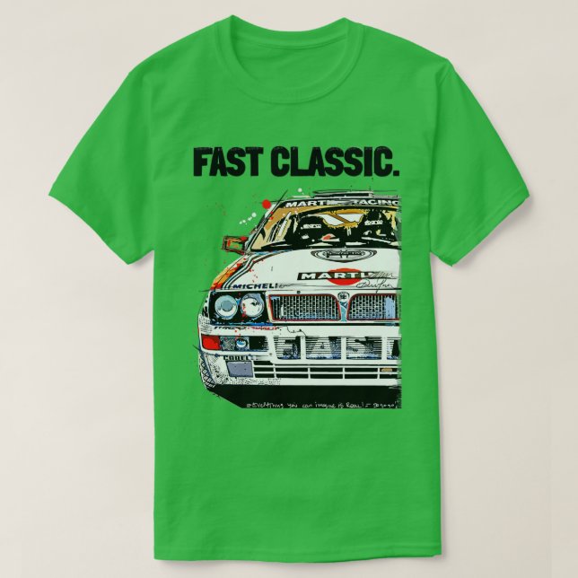 T-shirt Lancia Delta course artistique (Design devant)