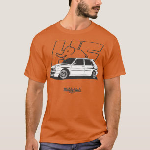 T-shirt Lancia Delta HF Intégrale Evo 2 ampli noir blanc