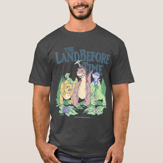 T-shirt Land Beforeime Pastel Dinosaur Friends retro (Devant)