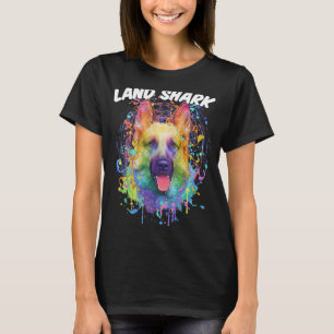 T-shirt Land Shark Berger allemand Shepard Humour Chien