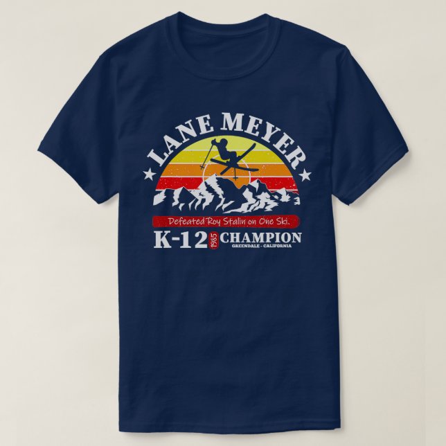 T-SHIRT LANE MEYER K12 CHAMPION SKI SPORT CADEAU (Design devant)