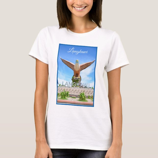 T-shirt Langkawi Malaisie Statue de l'aigle Souvenir emblé (Devant)