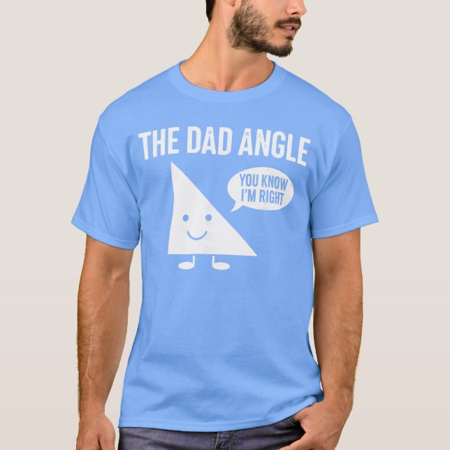 T-shirt L'angle papa drôle maths rétro (Devant)