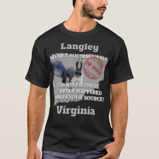 T-shirt Langley, Virginie Design d'écureuil secret sur le