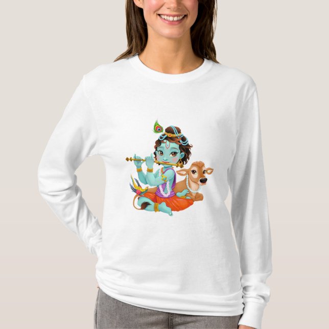T-Shirt | Langschläfer | Krishna (Vorderseite)