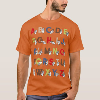 T-shirt Langue des signes alphabétiques ASL Pays