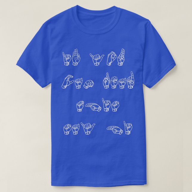 T-shirt Langue des signes américaine (Design devant)