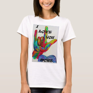 T-shirt Langue des signes américaine d'ASL JE T'AIME PLUS
