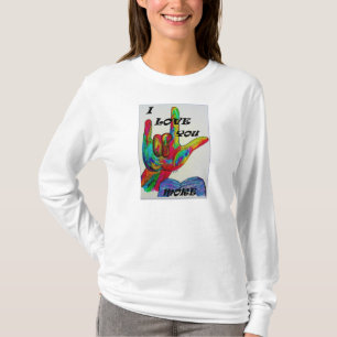 T-shirt Langue des signes américaine d'ASL JE T'AIME PLUS