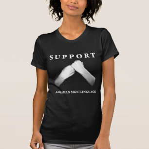T-shirt Langue des signes américaine de soutien (avant)
