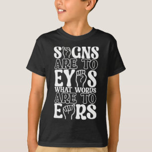 T-shirt Langue des signes américaine Sensibilisation des s