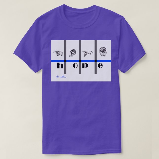 T-shirt Langue des signes Art Hope 2 (Design devant)