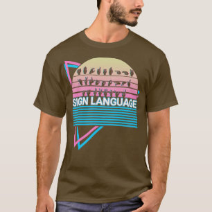 T-shirt Langue des signes ASL Rétro