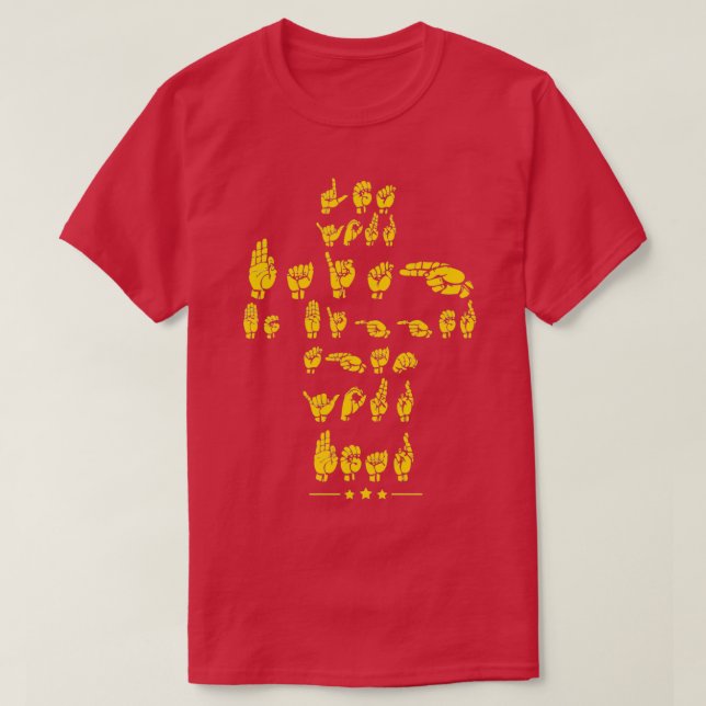 T-shirt Langue des signes Citation ASL pour chrétiens (Design devant)