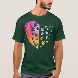 T-shirt Langue des signes Coeur ASL Cadeau sourd Cadeau AS