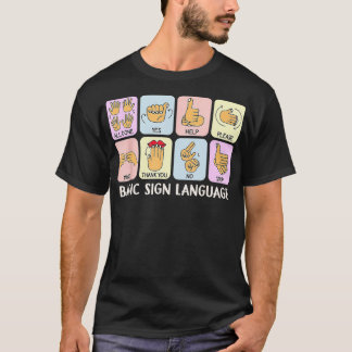 T-shirt Langue des signes de base Thérapeute vocale SLP Pa