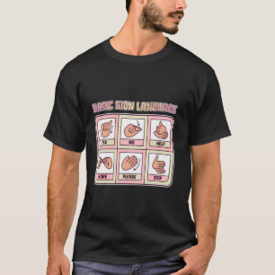 T-shirt Langue des signes de base Voix Pathologie AAC SLP 