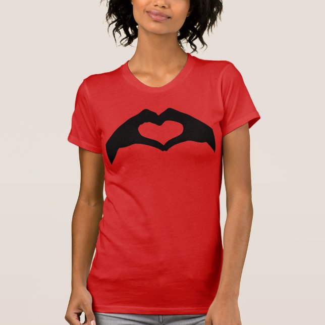 T-SHIRT LANGUE DES SIGNES DE COEUR DE MAIN (Devant)