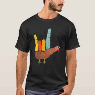 T-shirt Langue Des Signes Je T'Aime Thanksgiving Turkey Me