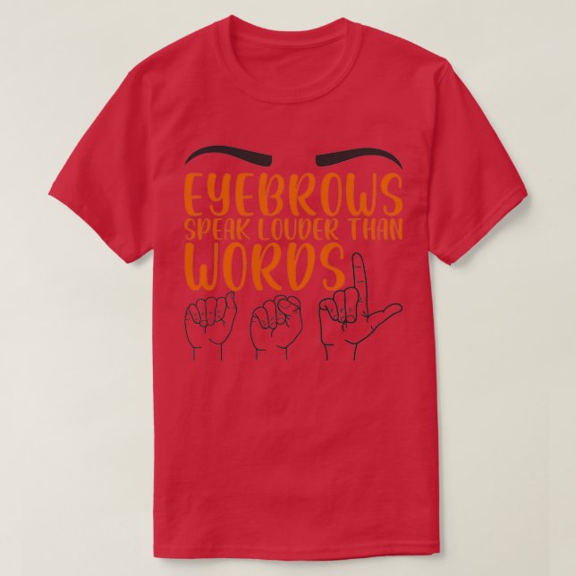 T-shirt Langue des signes orthographe orthographique des d (Design devant)