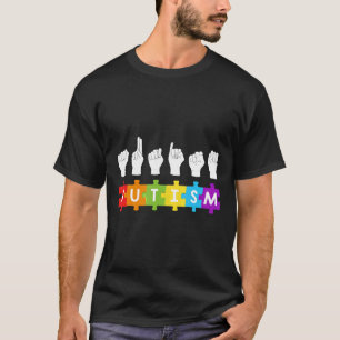 T-shirt Langue des signes pour la sensibilisation à l'auti