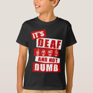 T-shirt Langue des signes Sensibilisation Sourde à la main