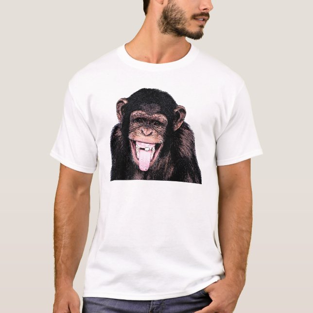 T-shirt Langue du chimpanzé (Devant)
