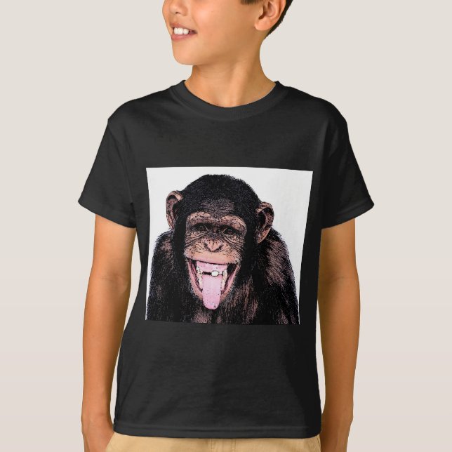 T-shirt Langue du chimpanzé (Devant)