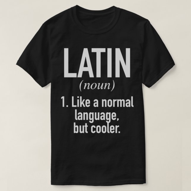 T-shirt Langue latine Défini Linguiste latin (Design devant)