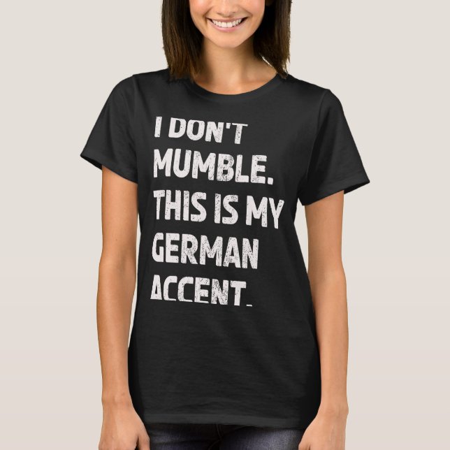 T-shirt Langue Moumée Allemande Non Natif Anglais Sp (Devant)
