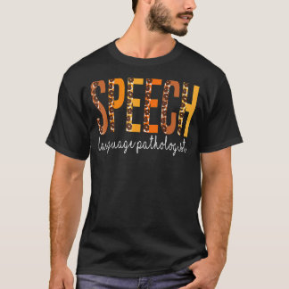 T-shirt Langue Parlante Pathologiste Leopard Automne Autom
