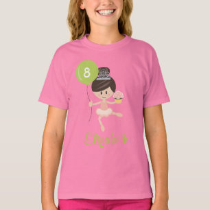 T-shirt L'anniversaire de ballerine badine la brune de