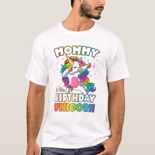 T-shirt l'anniversaire de la licorne Dabbing (Devant)