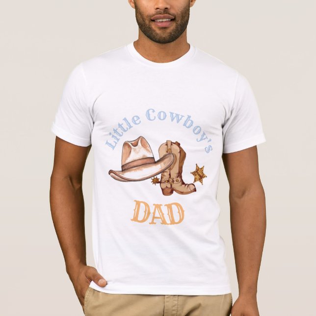 T-shirt L'anniversaire du premier rodéo du papa de Little  (Devant)