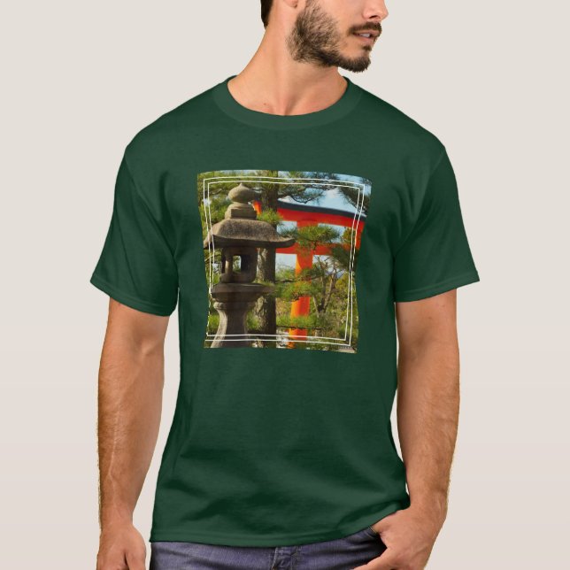 T-shirt Lanterne en pierre et porte de Torii (Devant)