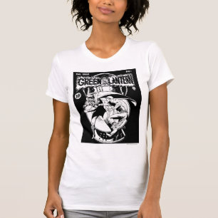 T-shirt Lanterne verte avec le cap dans le combat, noir et