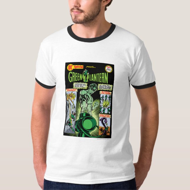 T-shirt Lanterne verte - Comic vert ombragé (Devant)